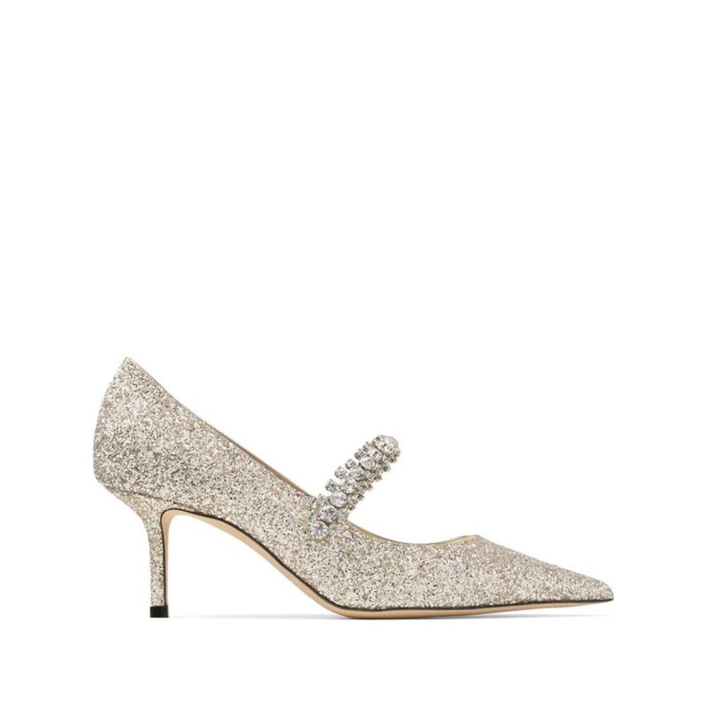Crystal Embellished Bing 65 Pumps In Glitter Fabric Women